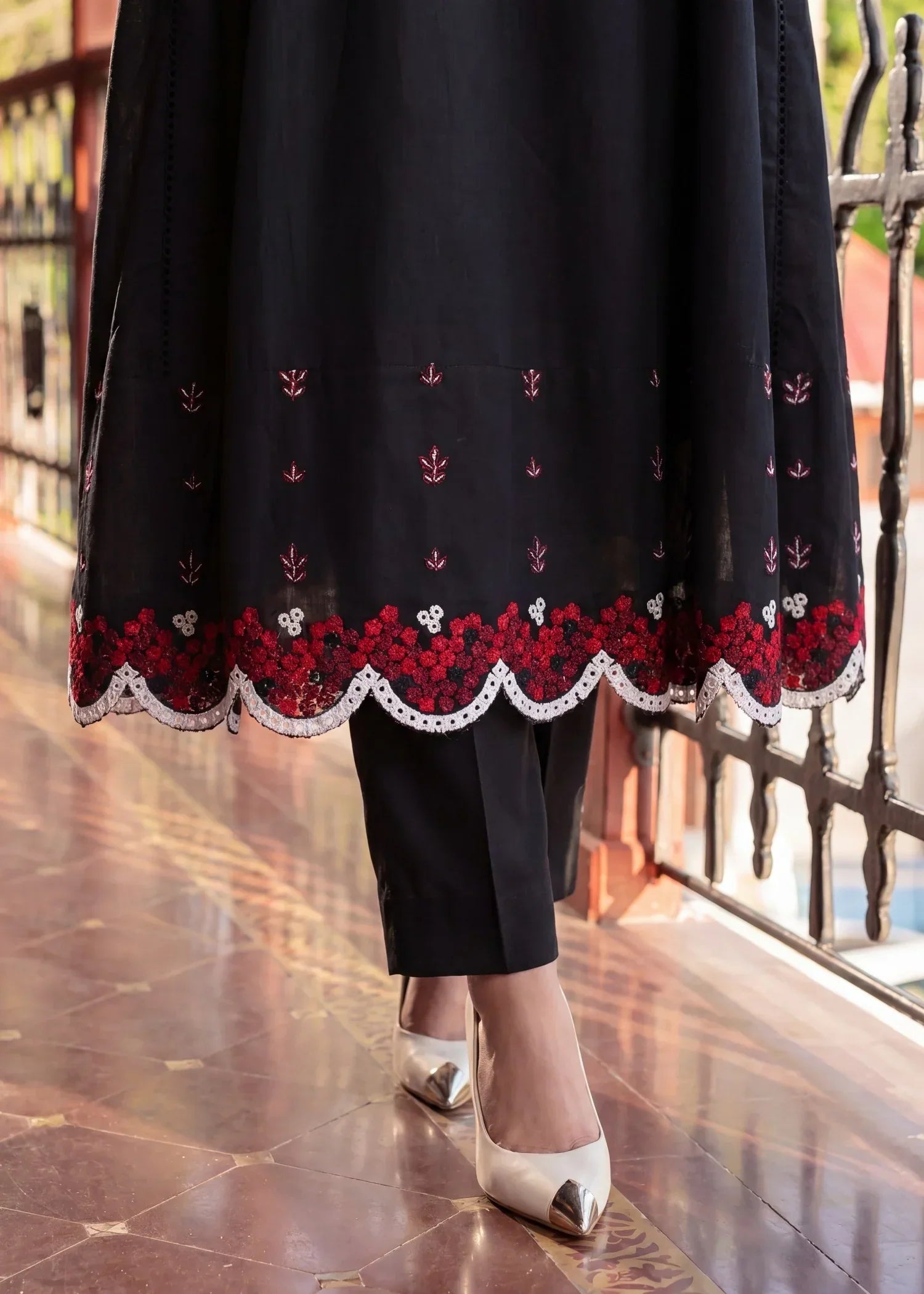 Feeha Black Premium Fabric Pakistani Summer Dresses - Sahiba-clothing - 6