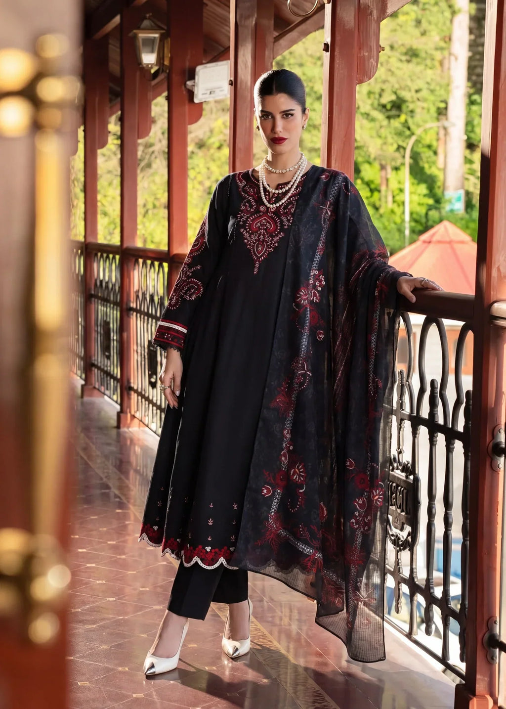 Feeha Black Premium Fabric Pakistani Summer Dresses - Sahiba-clothing - 7