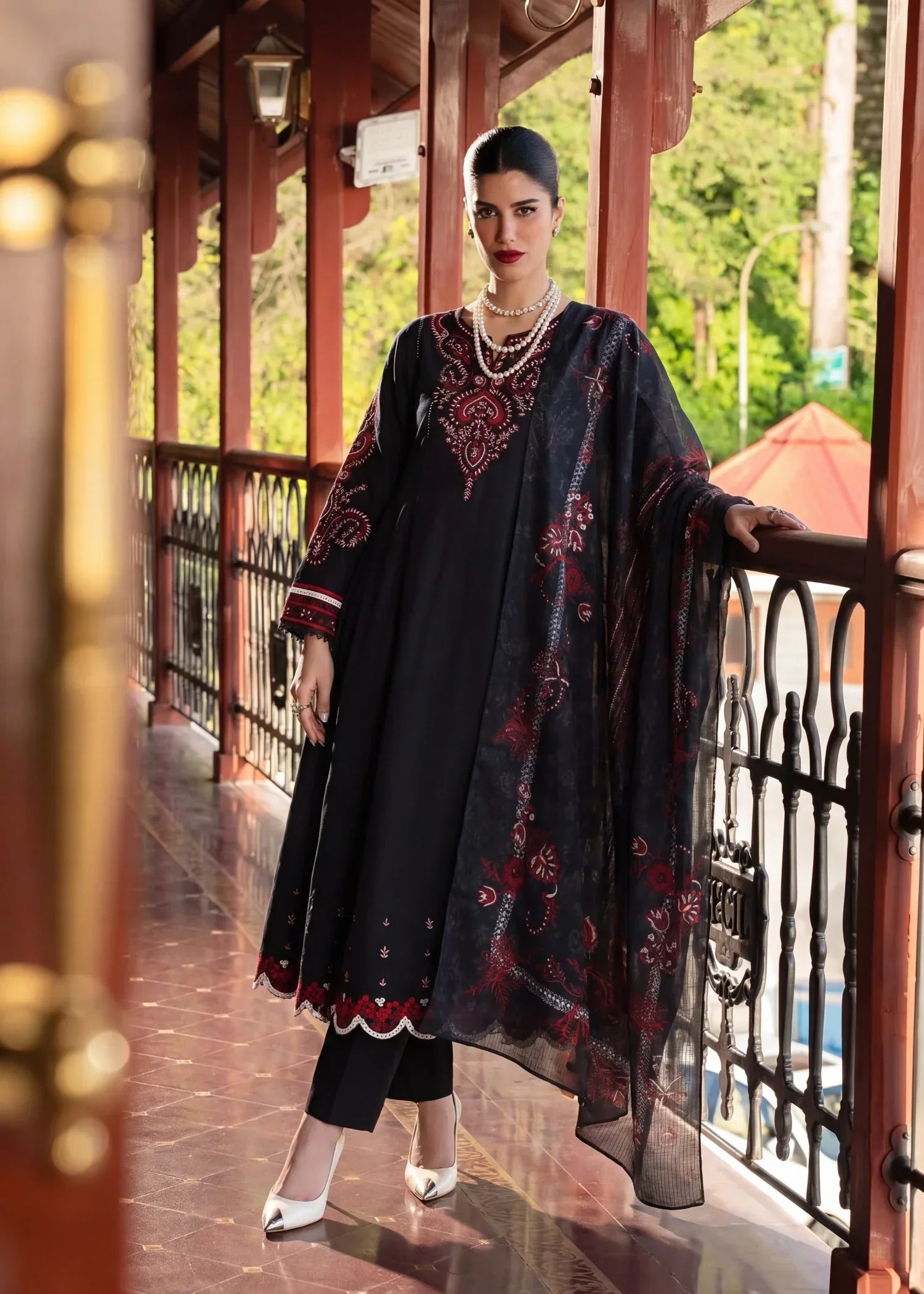 Feeha Black Premium Fabric Pakistani Summer Dresses - Sahiba-clothing - 7
