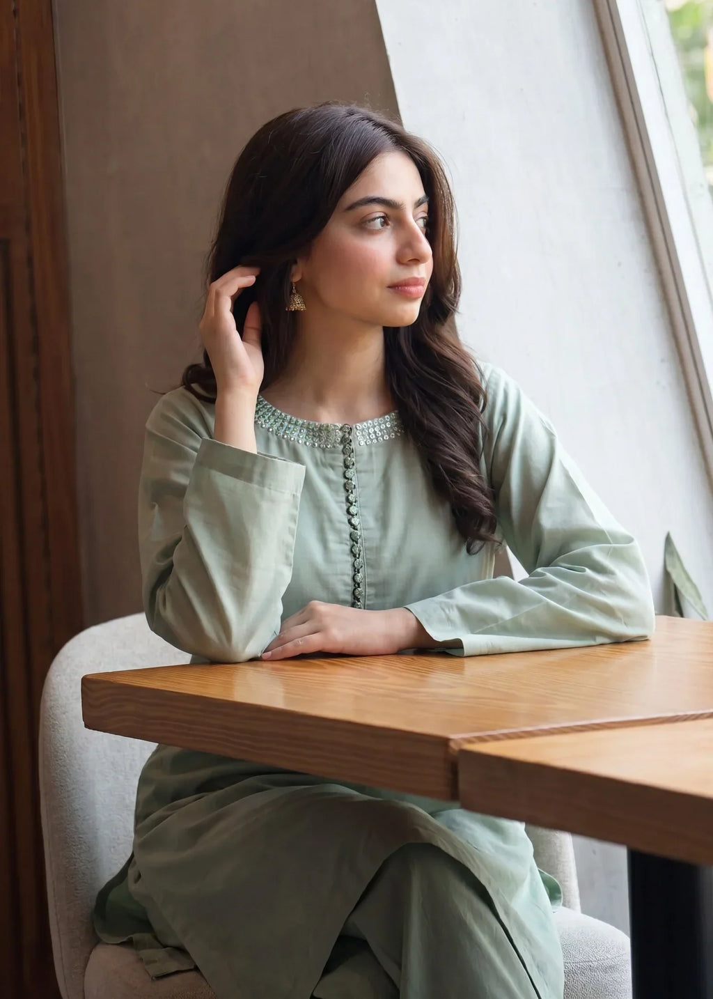 Jiya Pista Premium Fabric Pakistani Summer Dresses - Sahiba-clothing - 4