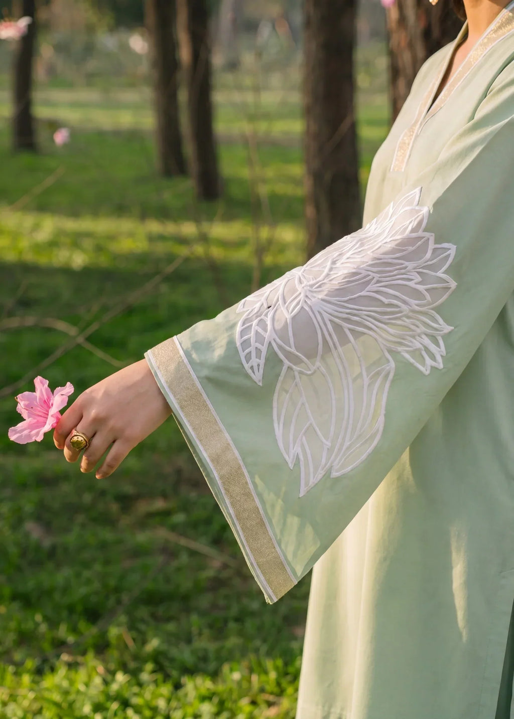 Denali Pista Premium Fabric Pakistani Summer Dresses - Sahiba-clothing - 5