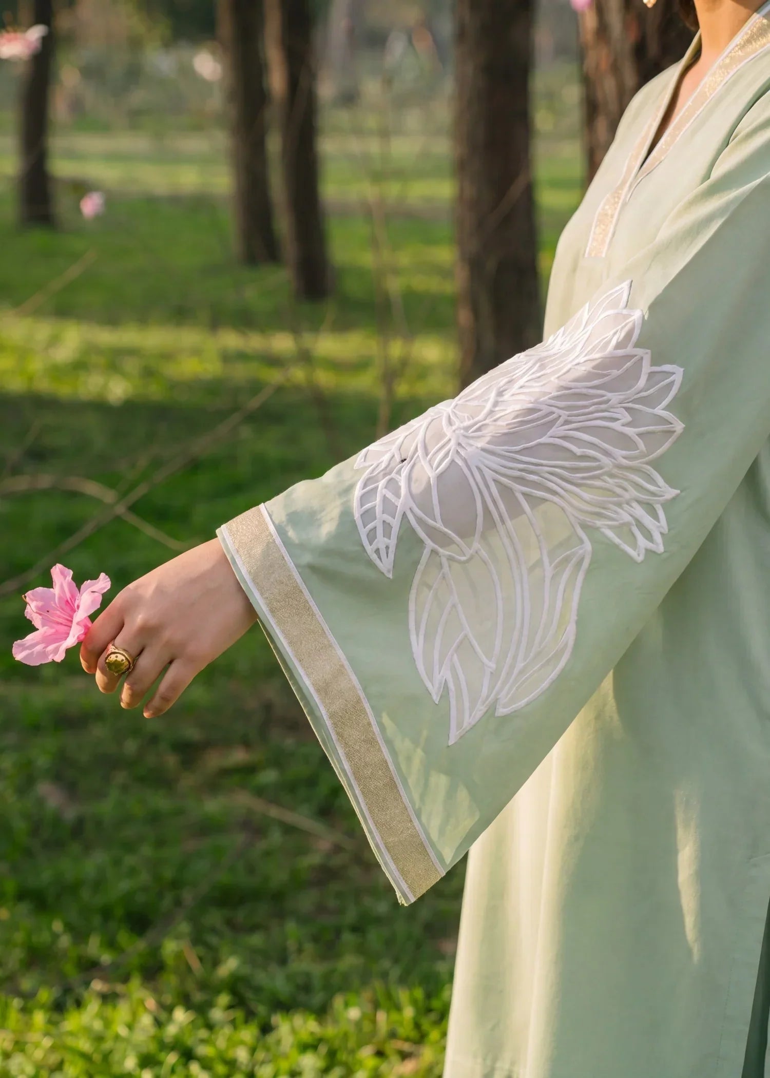 Denali Pista Premium Fabric Pakistani Summer Dresses - Sahiba-clothing - 5