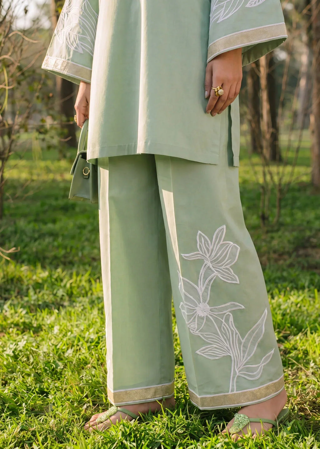 Denali Pista Premium Fabric Pakistani Summer Dresses - Sahiba-clothing - 6