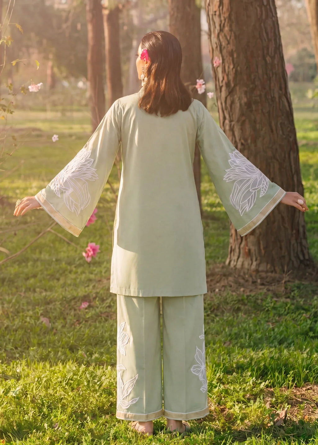 Denali Pista Premium Fabric Pakistani Summer Dresses - Sahiba-clothing - 2