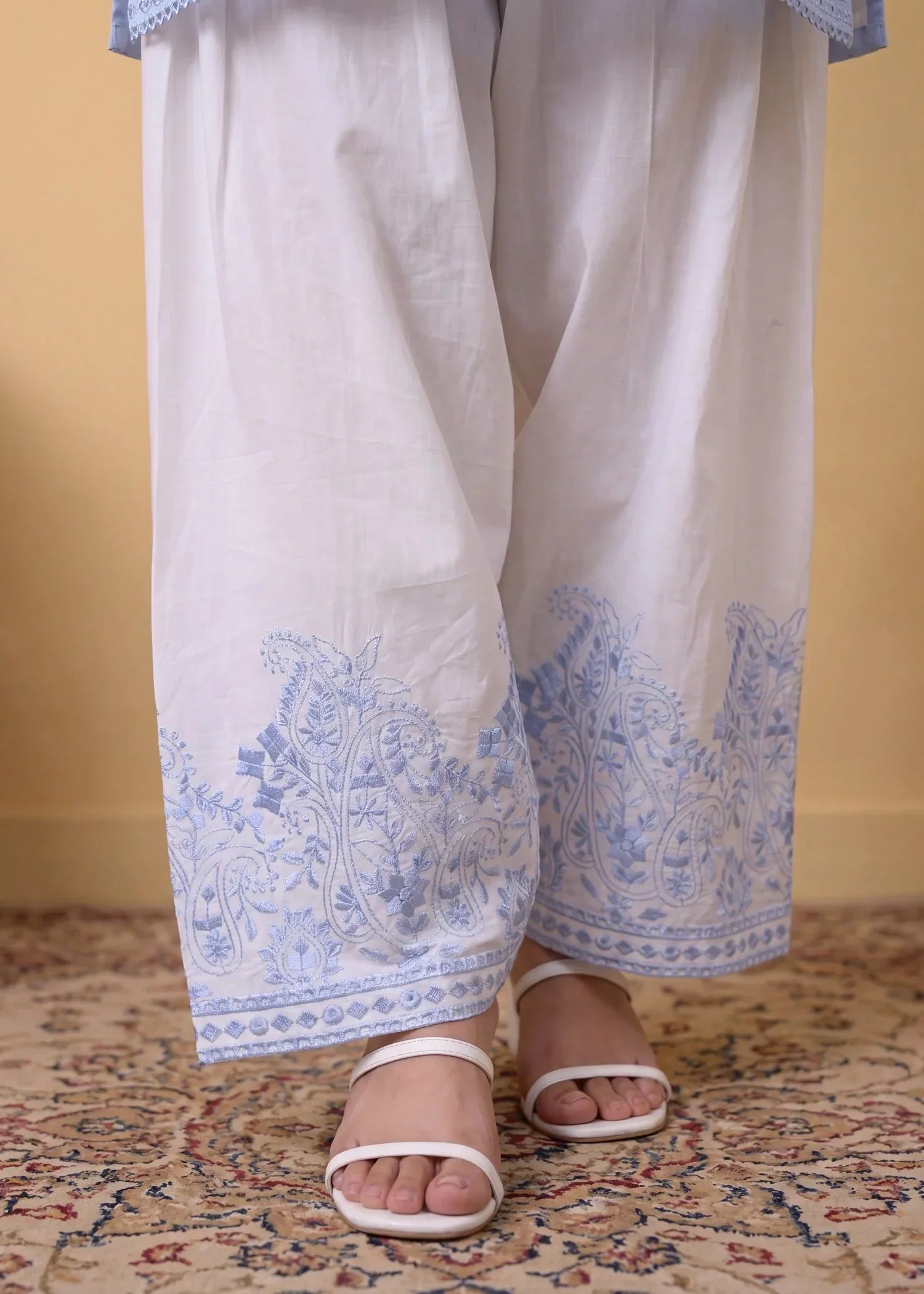 Honey Sky-blue Premium Fabric Pakistani Summer Dresses - Sahiba-clothing - 5