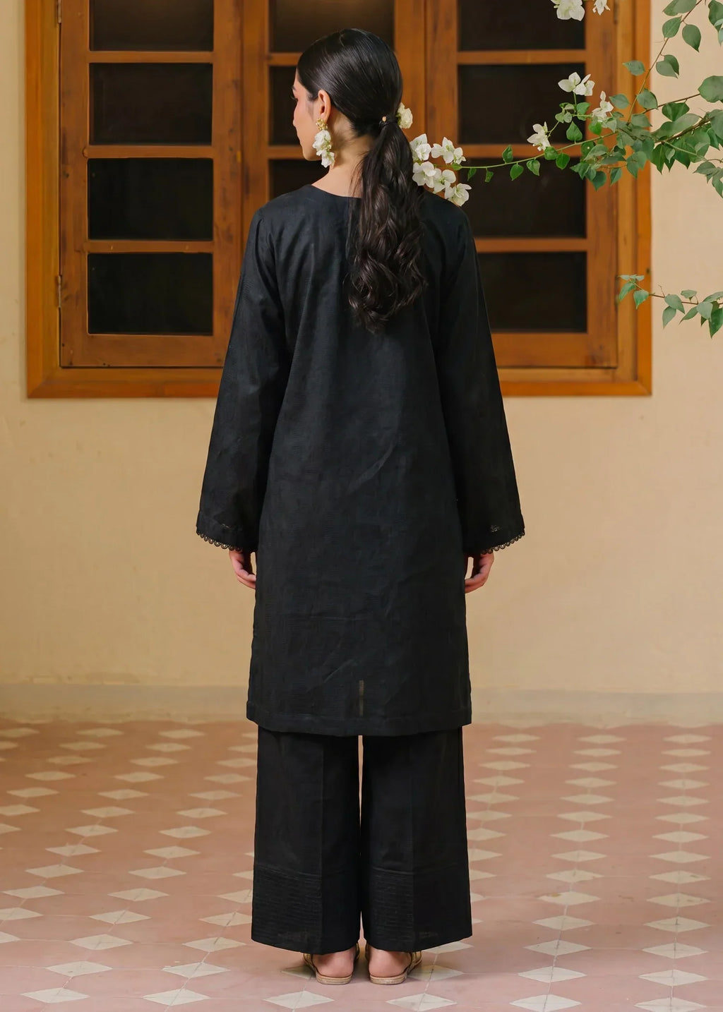 Yazra Black Premium Fabric Pakistani Summer Dresses - Sahiba-clothing - 2