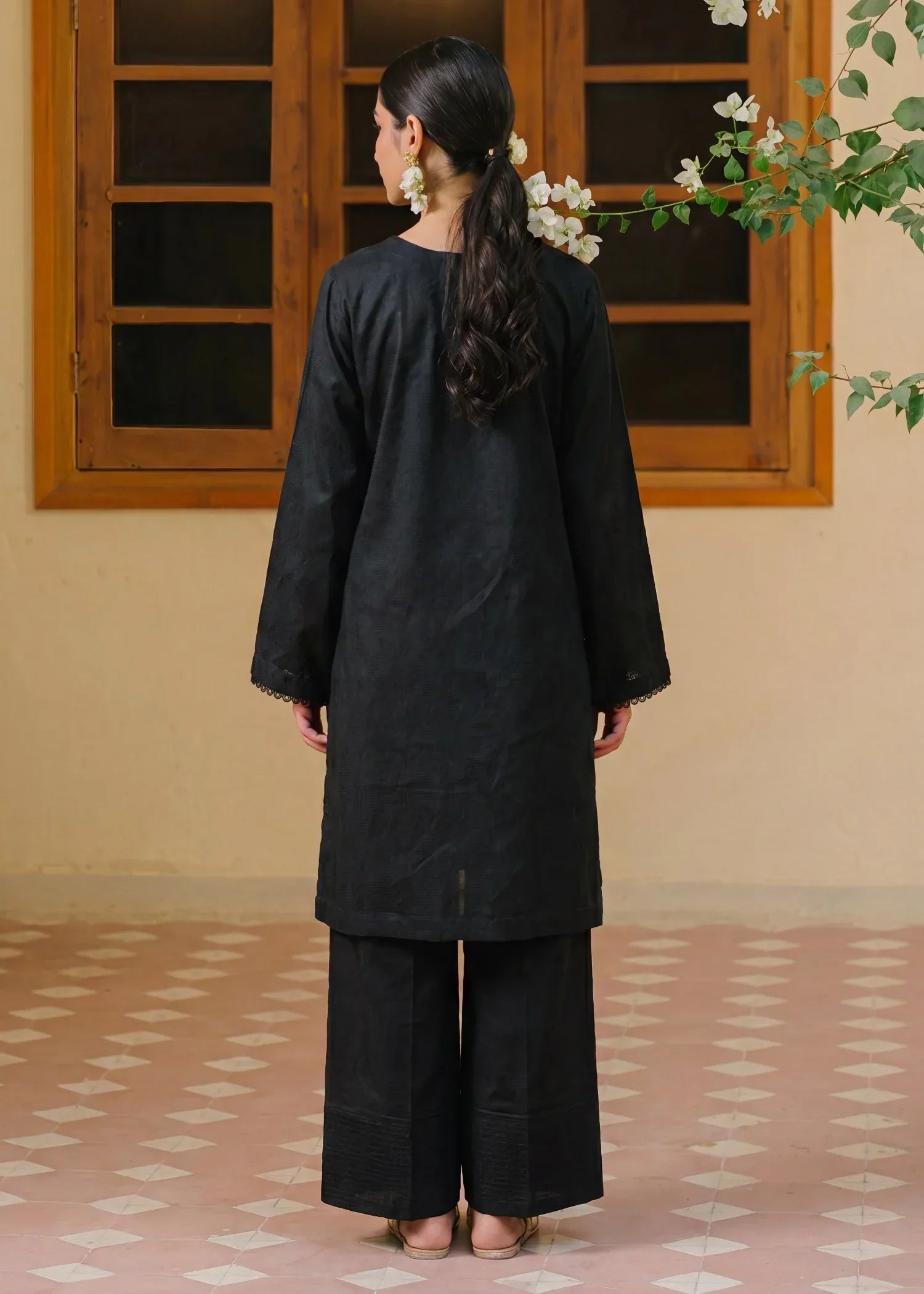 Yazra Black Premium Fabric Pakistani Summer Dresses - Sahiba-clothing - 2