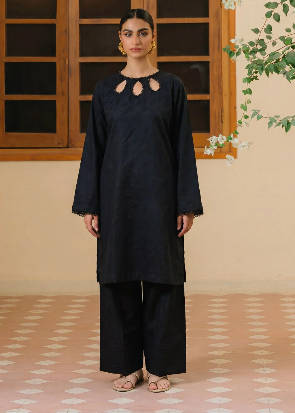 Yazra Black Premium Fabric Pakistani Summer Dresses - Sahiba-clothing - 6