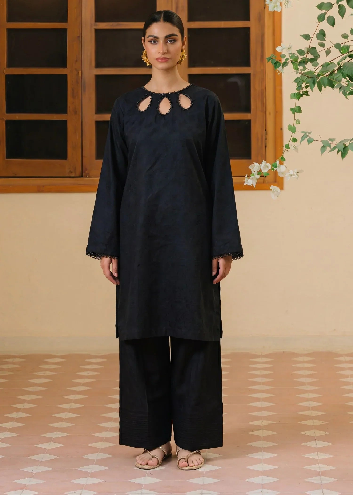 Yazra Black Premium Fabric Pakistani Summer Dresses - Sahiba-clothing - 6