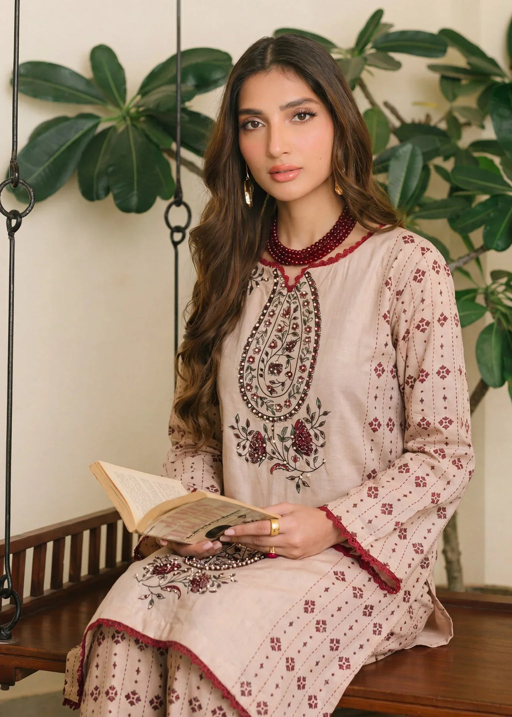 Cherry Skin Premium Fabric Pakistani Summer Dresses - Sahiba-clothing - 3