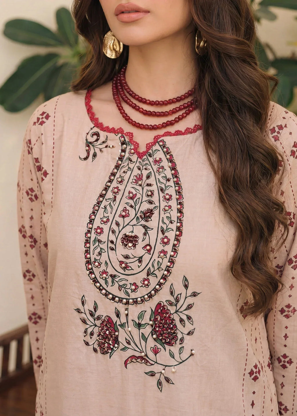 Cherry Skin Premium Fabric Pakistani Summer Dresses - Sahiba-clothing - 4
