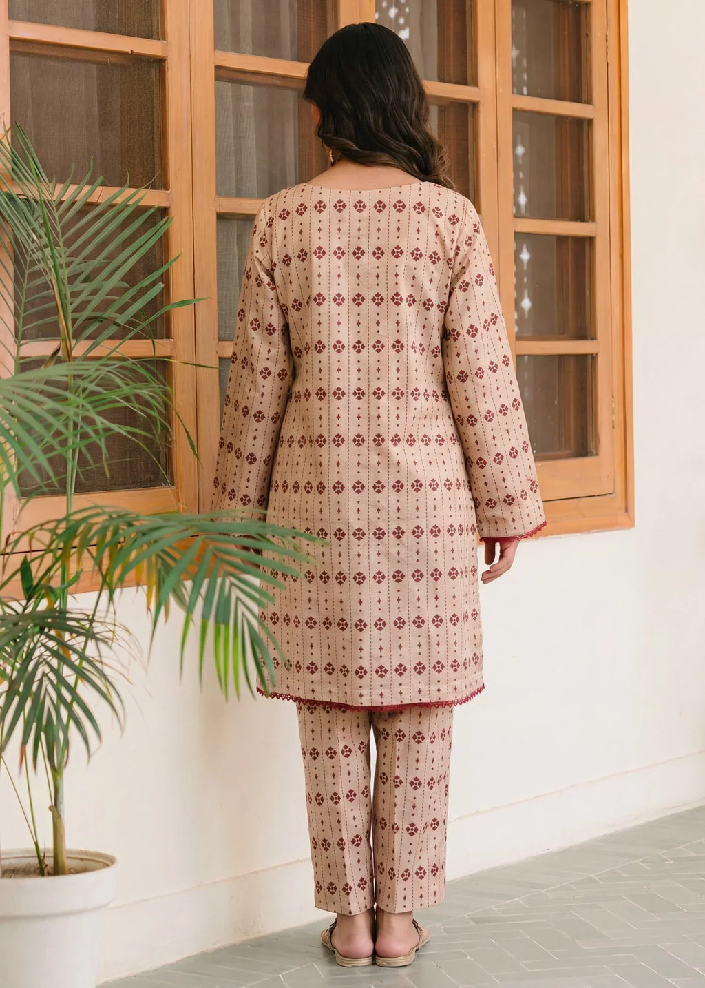 Cherry Skin Premium Fabric Pakistani Summer Dresses - Sahiba-clothing - 2