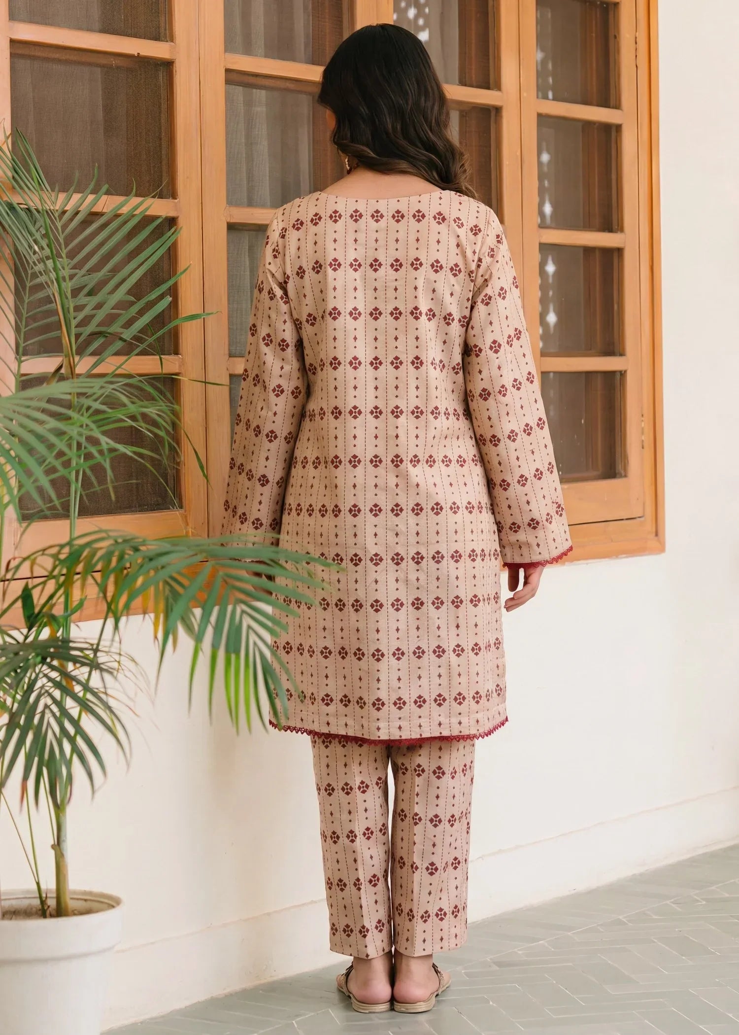 Cherry Skin Premium Fabric Pakistani Summer Dresses - Sahiba-clothing - 2