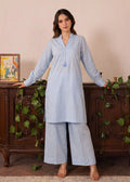 Ametrine Sky Blue Premium Fabric Pakistani Winter Dresses - Sahiba-clothing - 1