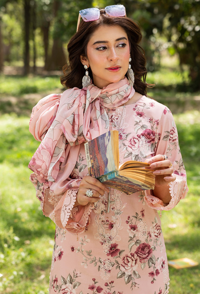 Koel-D10 Chiffon Pakistani Summer Dresses - Humdum - 4