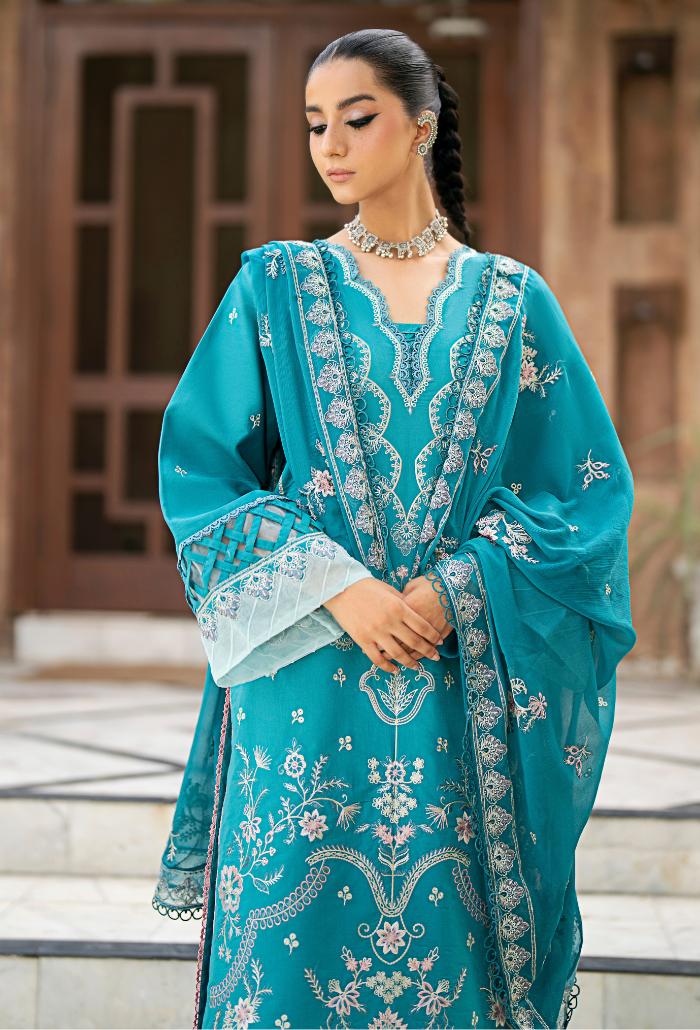 Selin - D01 Chiffon Pakistani Summer Dresses - Humdum - 4