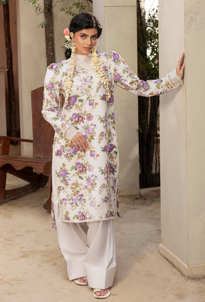Zaiba - D10 Chiffon Pakistani Winter Dresses - Humdum - 3