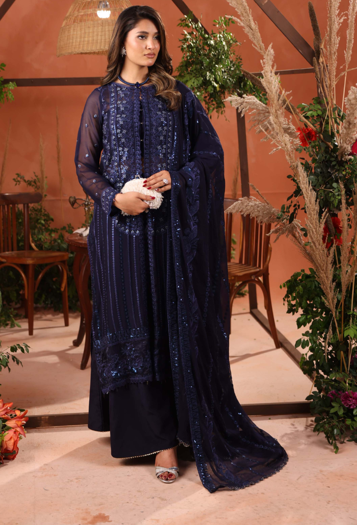 Heer-D07 Organza Pakistani Formal Dresses - Humdum - 2