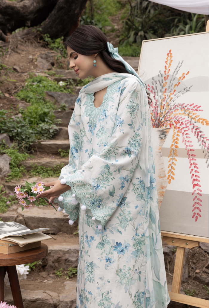 Eden Garden - D05 Chiffon Pakistani Summer Dresses - Humdum - 4