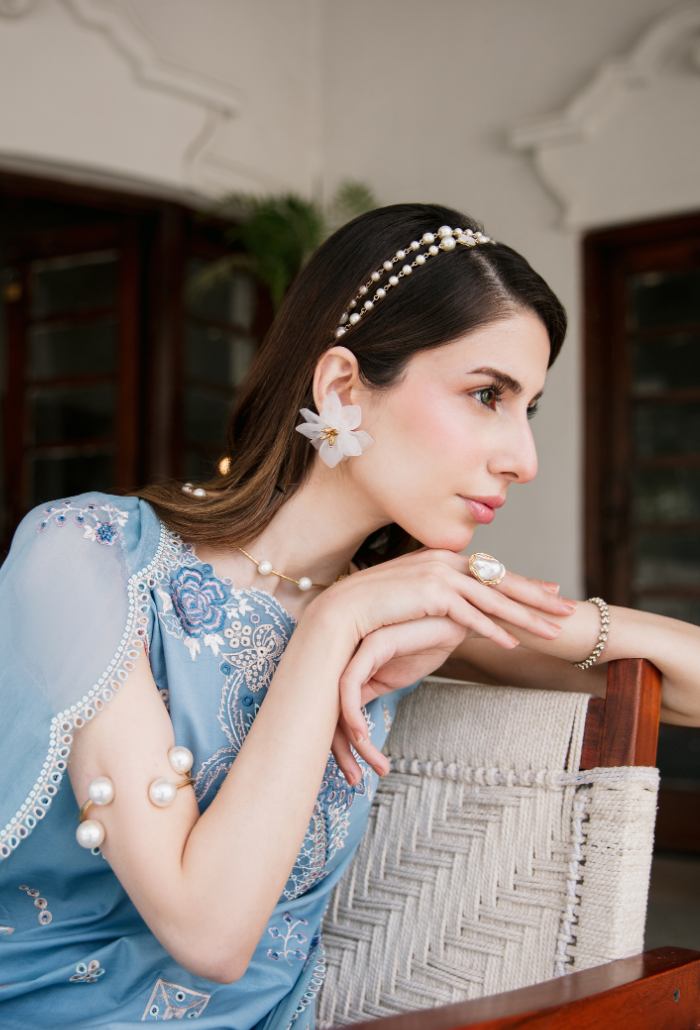 Meraki'2 - D04 Organza Pakistani Summer Dresses - Humdum - 5
