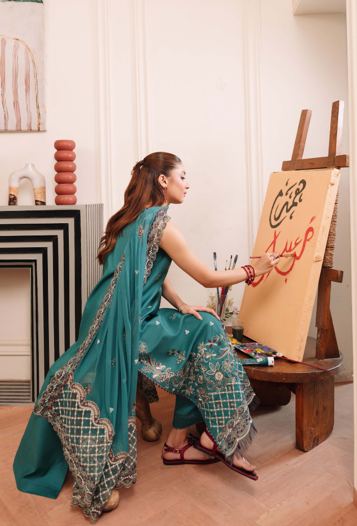 Mirha'2 - D06 Organza Pakistani Summer Dresses - Humdum - 4