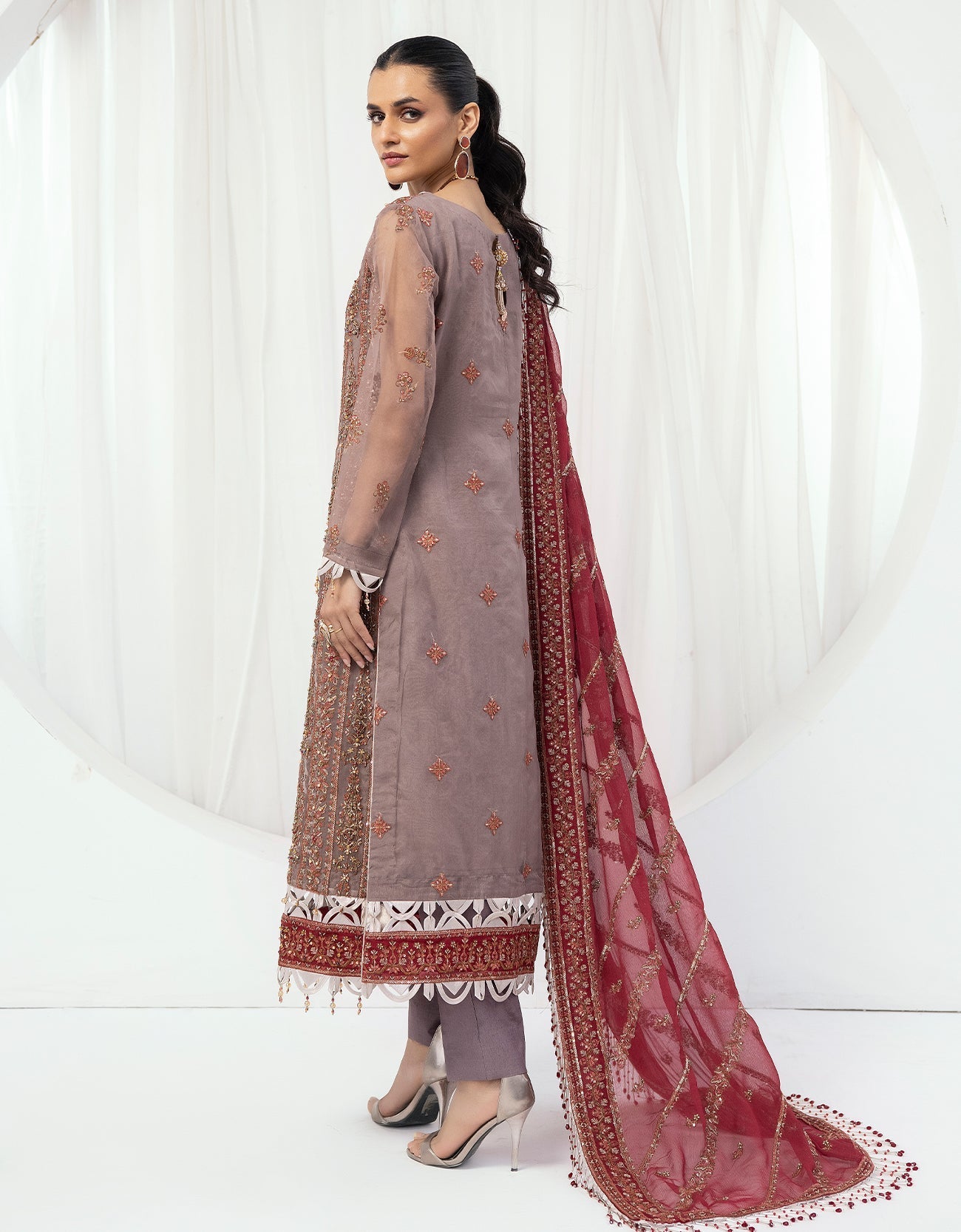 Al 08 Raw Silk Pakistani Formal Dresses