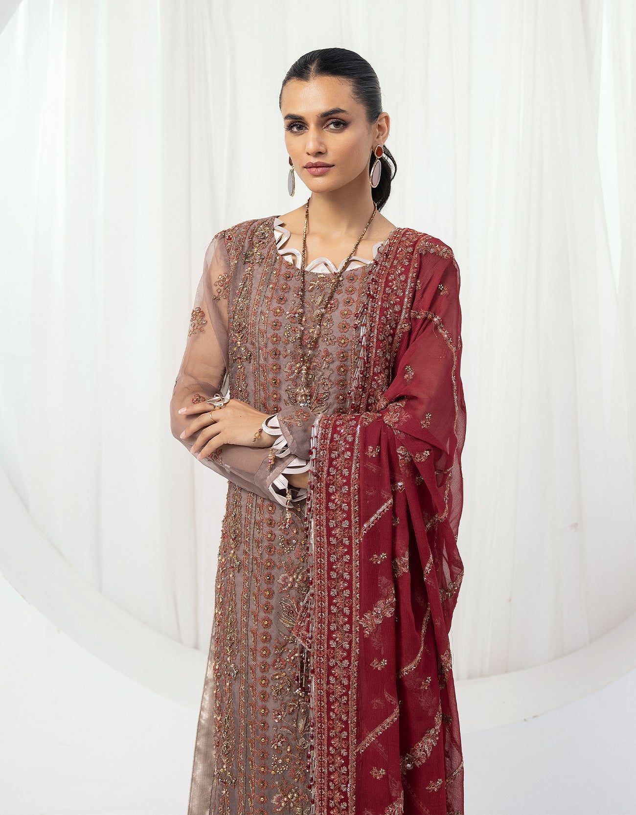 Al 08 Raw Silk Pakistani Formal Dresses