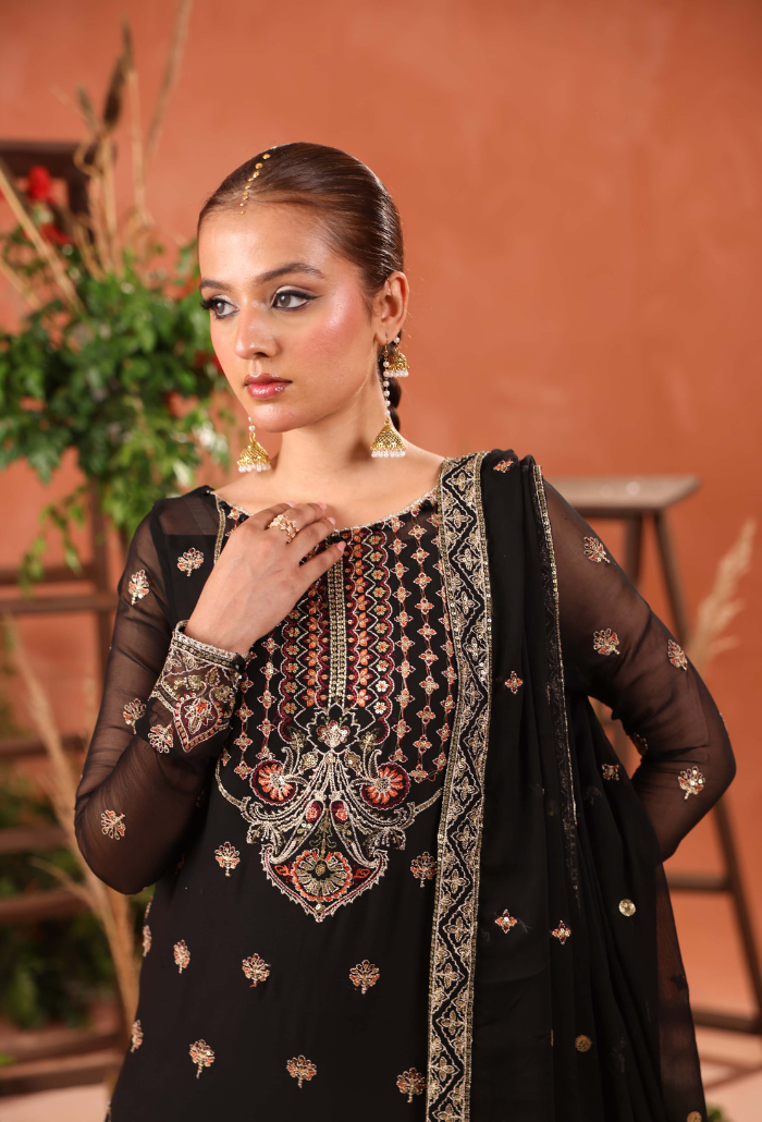 Heer-D05 Organza Pakistani Formal Dresses - Humdum - 4