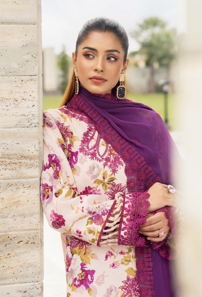 Diva - D02 Chiffon Pakistani Winter Dresses - Humdum - 3