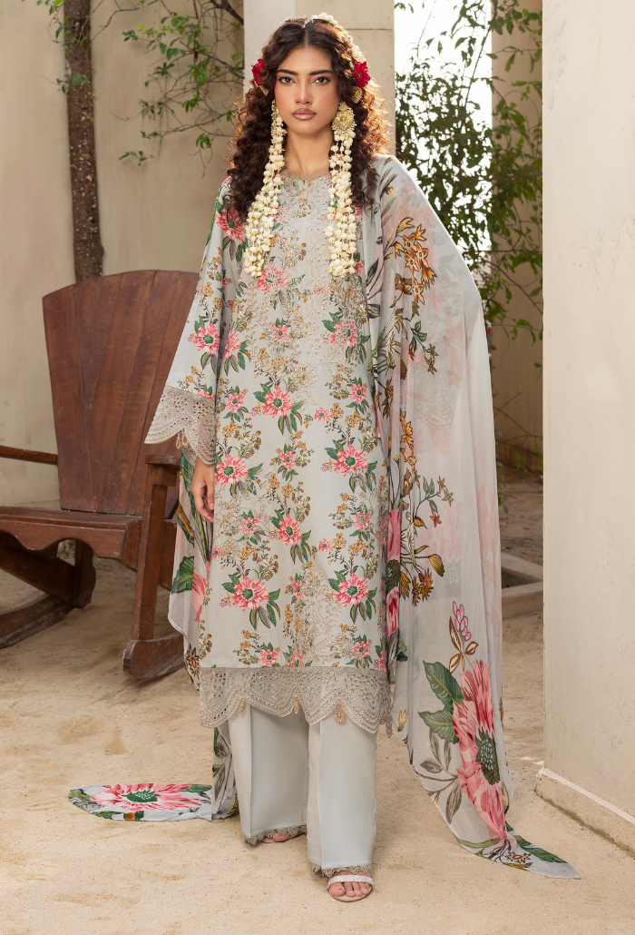 Zaiba - D04 Chiffon Pakistani Winter Dresses - Humdum - 1