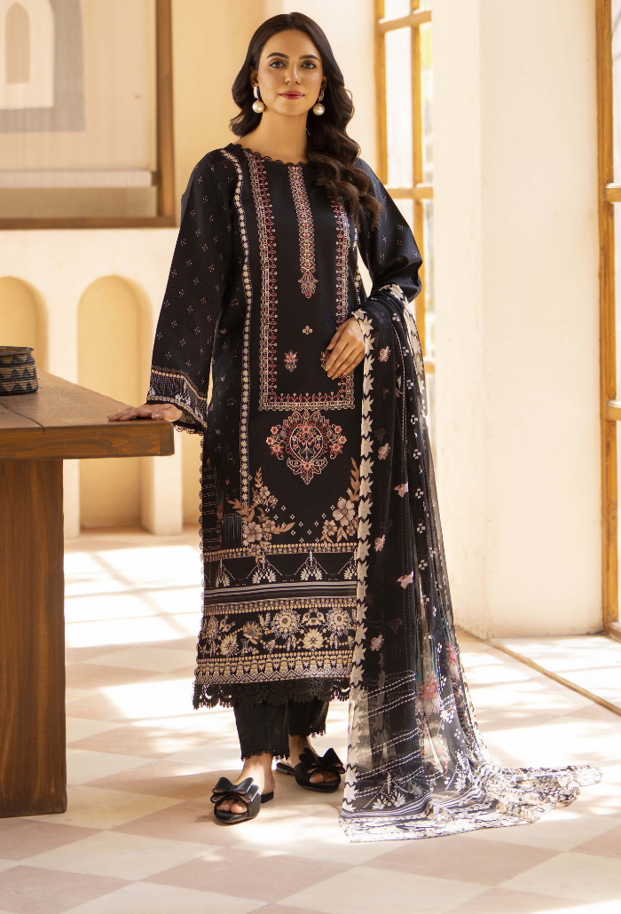 Zarwisha-D02 Chiffon Pakistani Summer Dresses - Humdum - 1