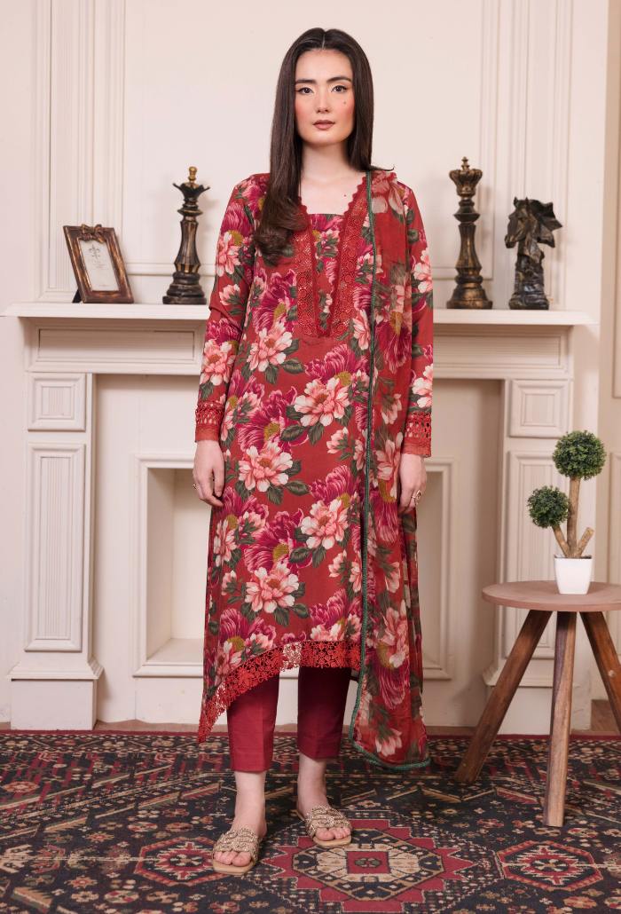 COCO - D01 Chiffon Pakistani Winter Dresses - Humdum - 1