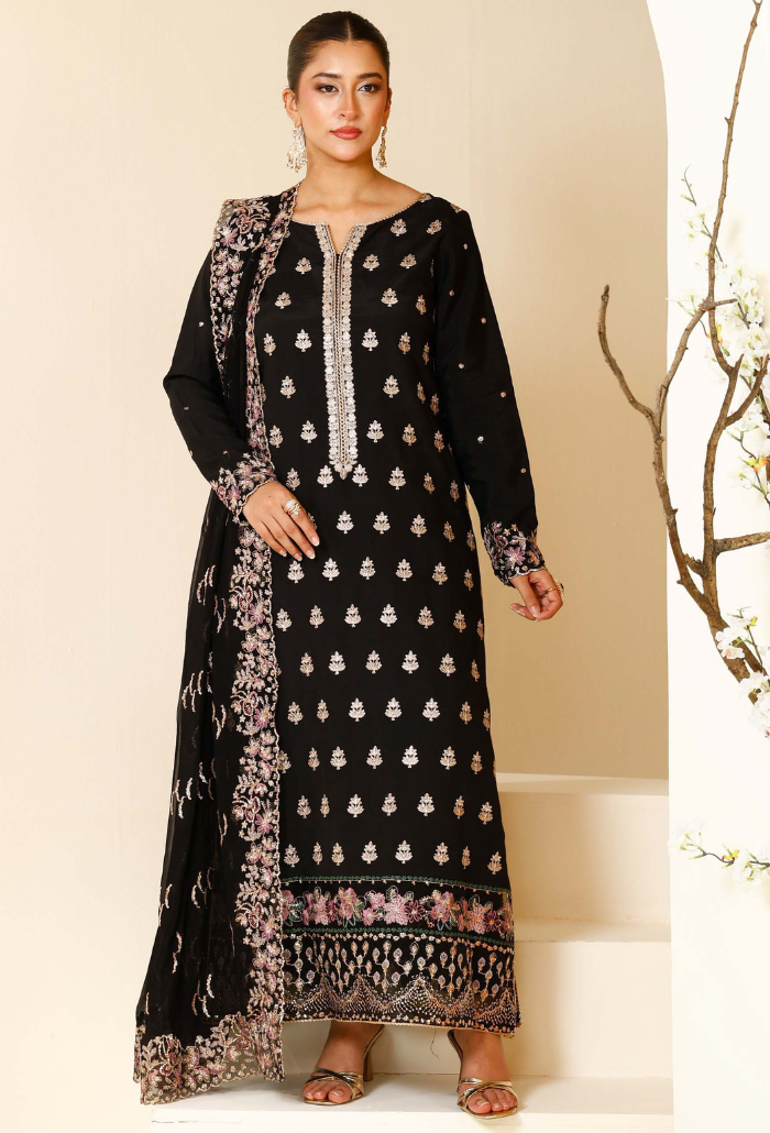Rabt - D01 Raw Silk Pakistani Formal Dresses - Humdum - 2