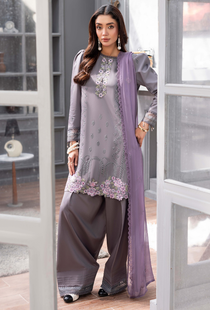 Fareeha - D05 Chiffon Pakistani Winter Dresses - Humdum - 2