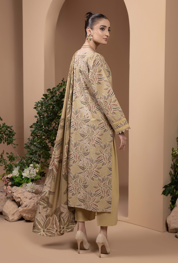 Zara - D03 Khaddar Pakistani Winter Dresses - Humdum - 2