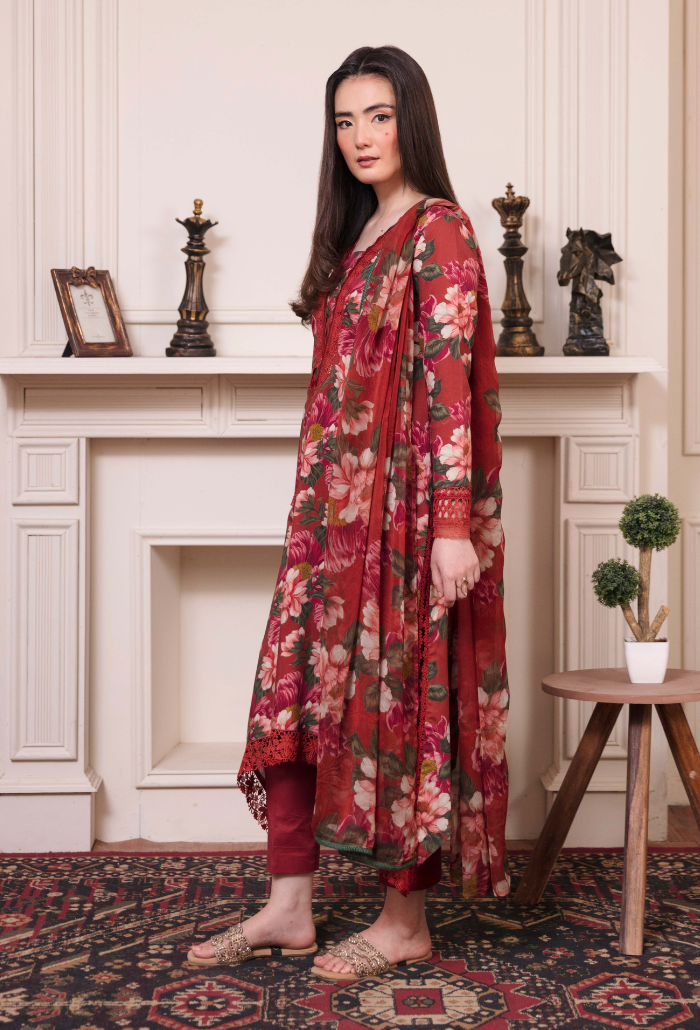 COCO - D01 Chiffon Pakistani Winter Dresses - Humdum - 3