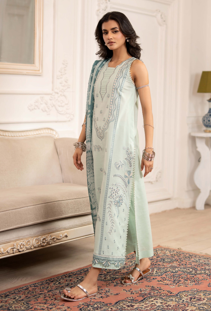 Inara-D08 Organza Pakistani Summer Dresses - Humdum - 2