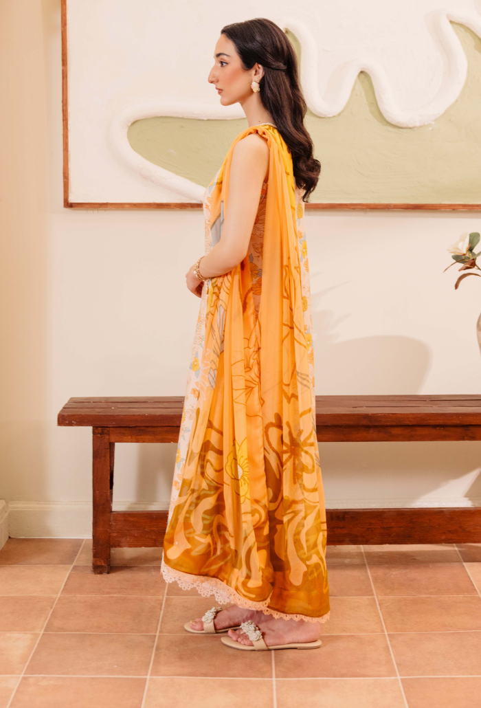MIRAL - D02 Chiffon Pakistani Winter Dresses - Humdum - 3
