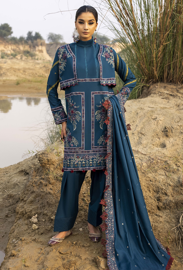 Sierra-D03 Premium Fabric Pakistani Winter Dresses - Humdum - 1