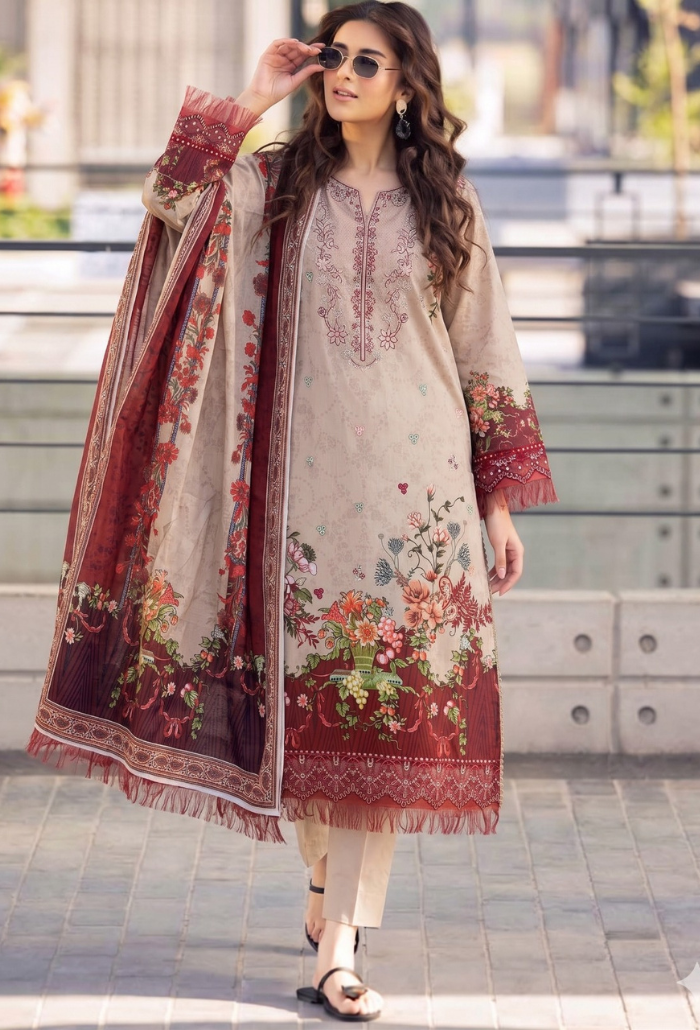 Saira Bano - D03 Lawn Pakistani Summer Dresses - Humdum - 1