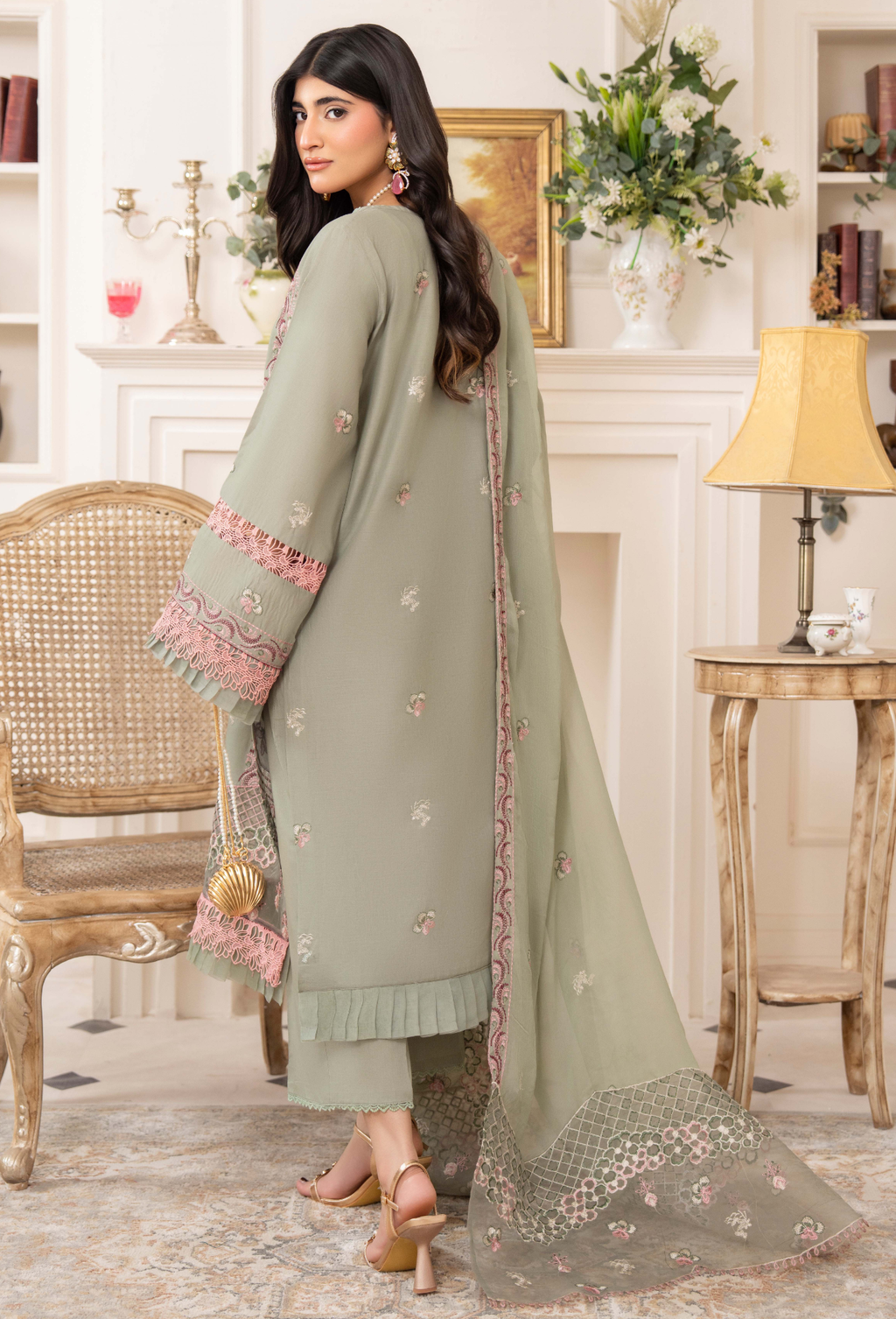 Nyra - D05 Chiffon Pakistani Summer Dresses - Humdum - 2