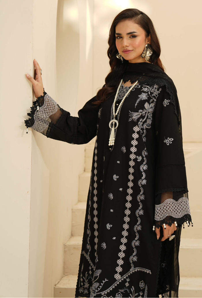 Mushak - D03 Chiffon Pakistani Winter Dresses - Humdum - 3