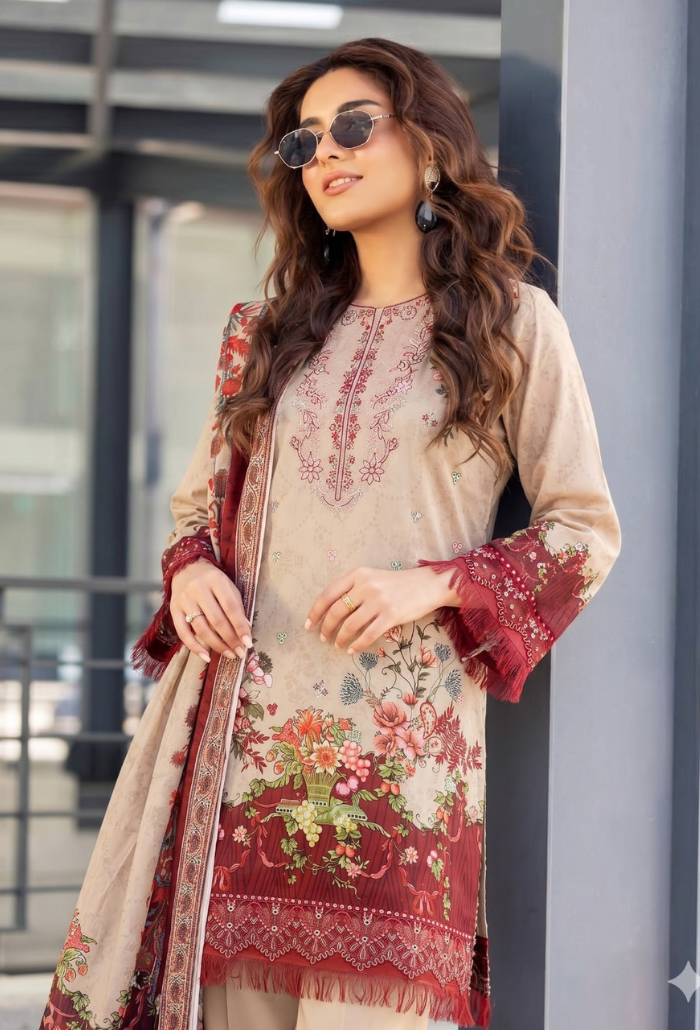 Saira Bano - D03 Lawn Pakistani Summer Dresses - Humdum - 3