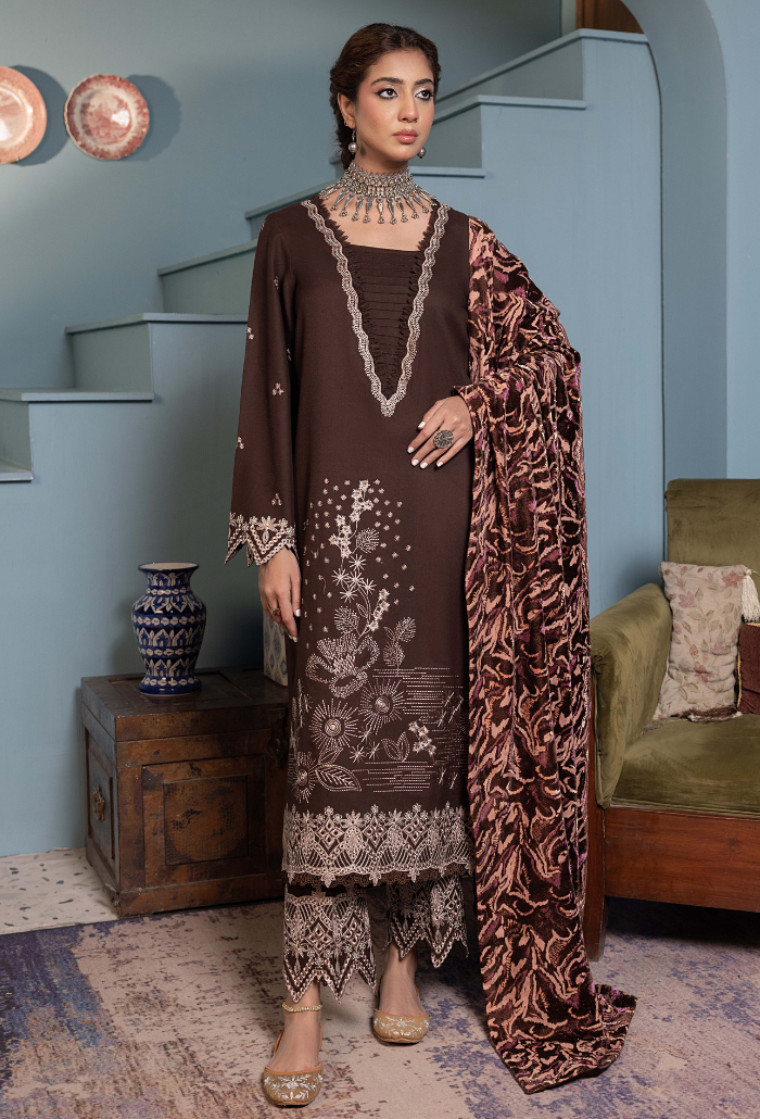 ZOUQ - D10 Premium Fabric Pakistani Winter Dresses - Humdum - 1