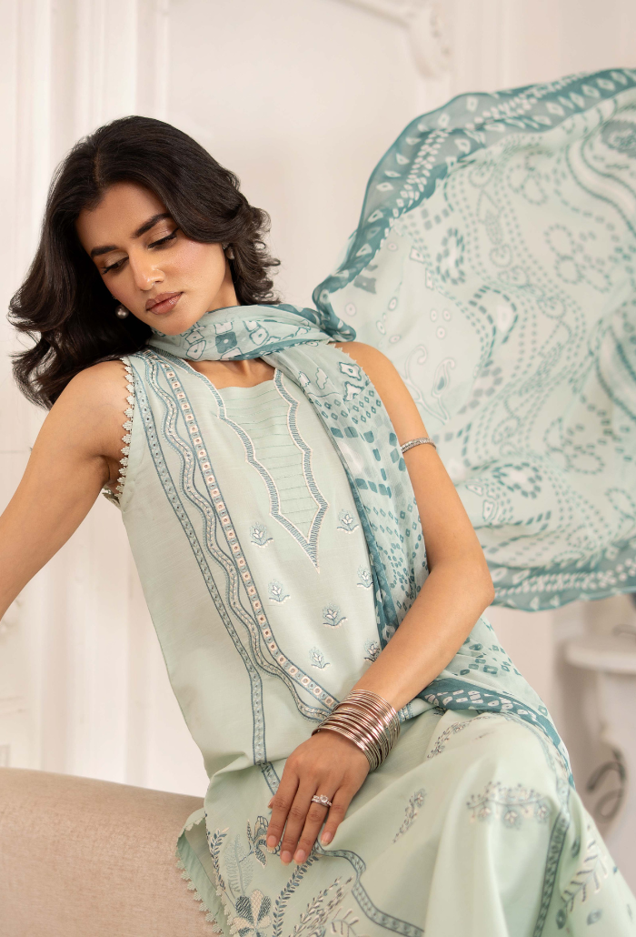 Inara-D08 Organza Pakistani Summer Dresses - Humdum - 3