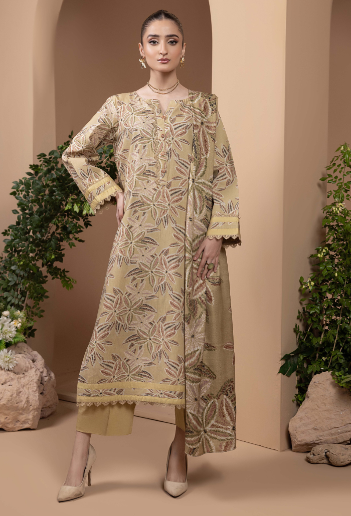 Zara - D03 Khaddar Pakistani Winter Dresses - Humdum - 3