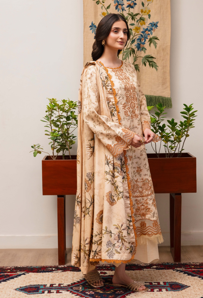 LAIBA - D04 Organza Pakistani Winter Dresses - Humdum - 4