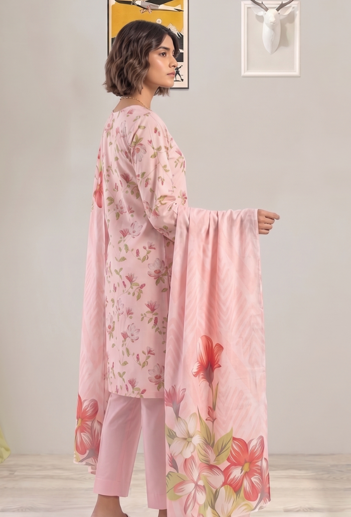 Floral Lawn Cotton Pakistani Summer Dresses - Humdum - 2