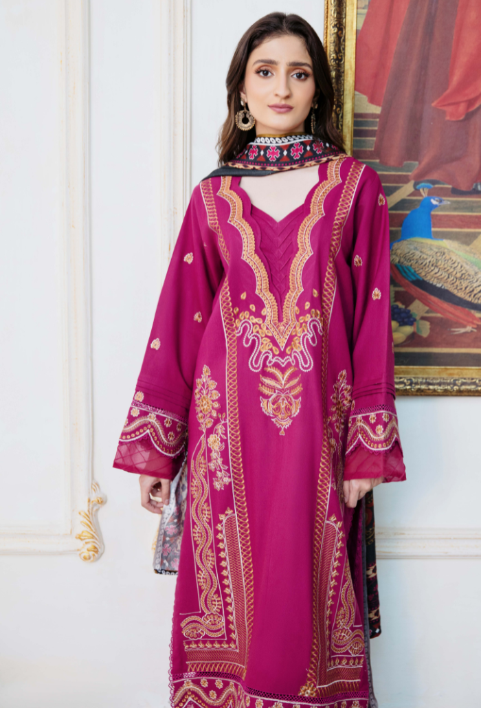 Serene - D02 Premium Fabric Pakistani Winter Dresses - Humdum - 4