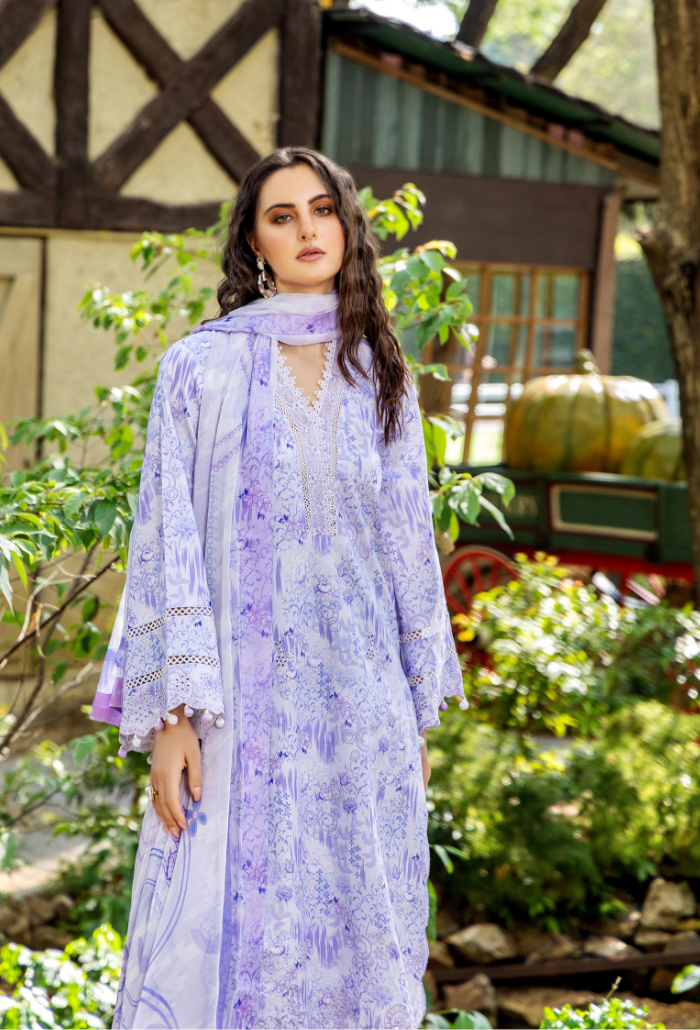 Scenery - Printkari D09 Chiffon Pakistani Summer Dresses - Humdum - 6